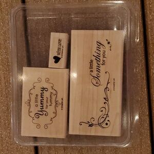Stampin' Up! Rubber stamp set (food/snacks/treats homemade with love)